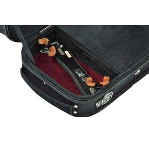 Negri Monaco Burgundy Oblong Violin Case - Shoulder rest compartment