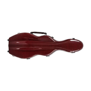 red shaped violin case